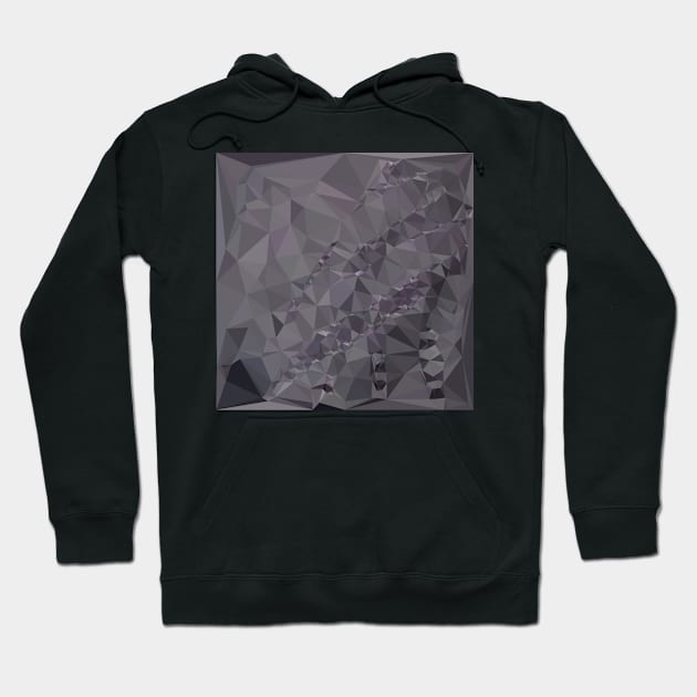 Dark Liver Lavender Abstract Low Polygon Background Hoodie by retrovectors